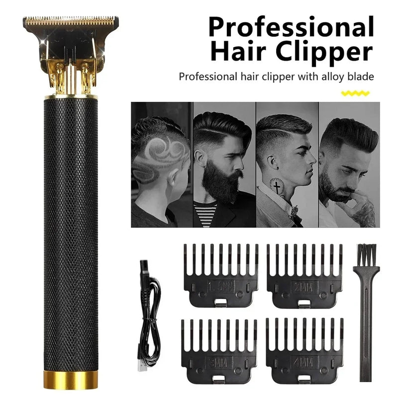 Venda Quente T9 recarregável aparador de cabelo barbeador elétrico máquina de cortar cabelo profissional sem fio máquina de corte de cabelo barba barbear